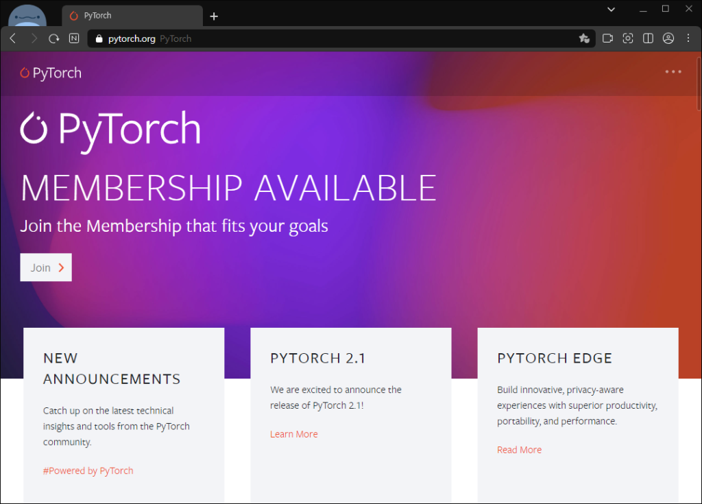 PyTorch 설치 공식 사이트