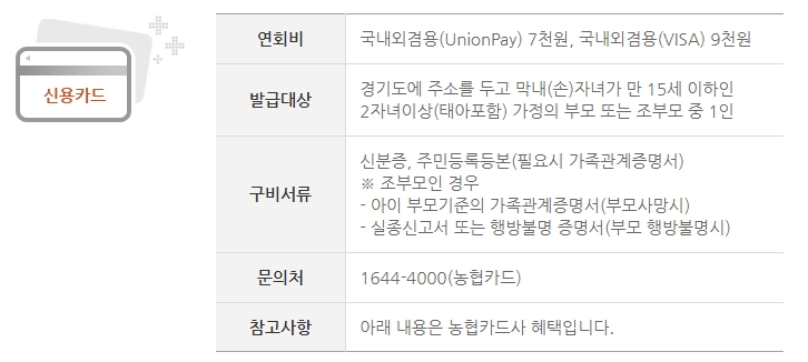 경기 아이플러스카드 신용카드 발급 안내