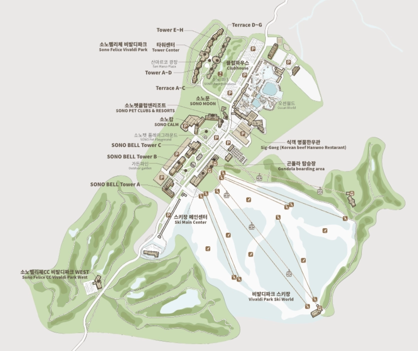 비발디파크 지도