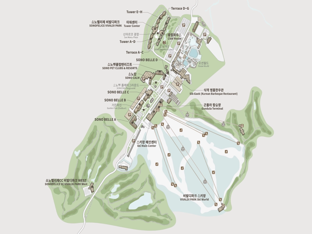 홍천 소노벨 지도