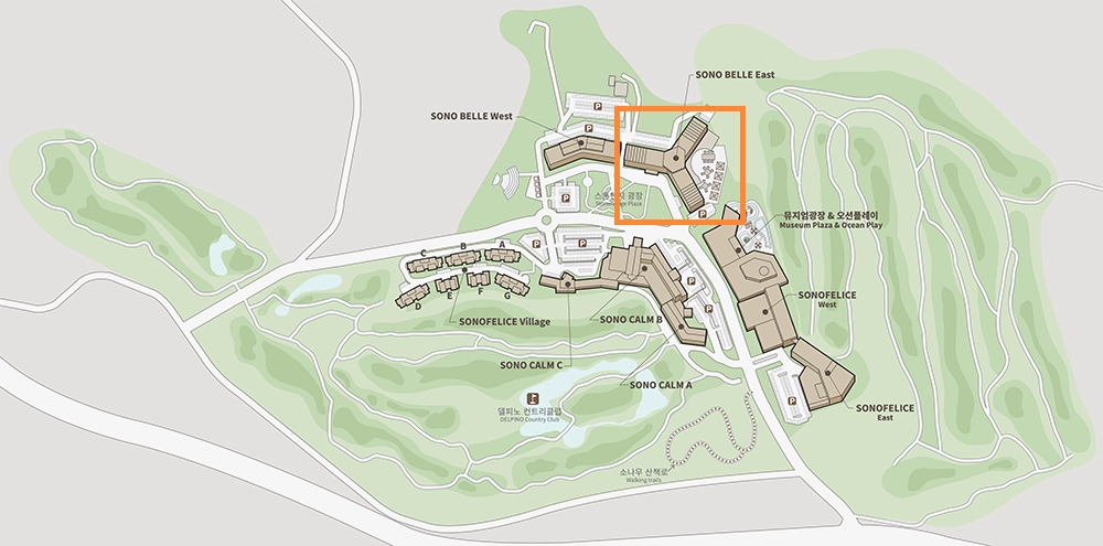 소노벨 델피노 맵